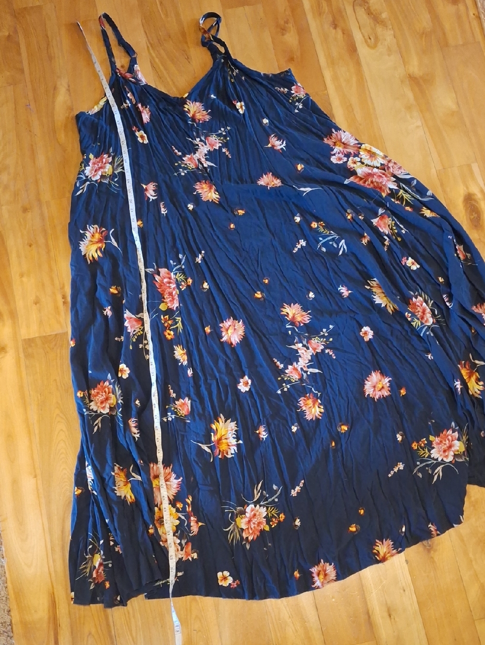 Torrid Trapeze Tank Maxi Dress Blue Floral Plus Size 4X - Picture 14 of 14